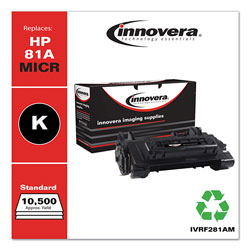Innovera Remanufactured Black MICR Toner, Replacement for HP 81AM (CF281AM), 10,500 Page-Yield