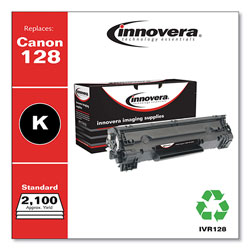 Innovera Remanufactured Black Toner Cartridge, Replacement for Canon 128 (3500B001AA), 2,100 Page-Yield