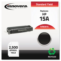 Innovera Remanufactured Black Toner Cartridge, Replacement for HP 15A (C7115A), 2,500 Page-Yield