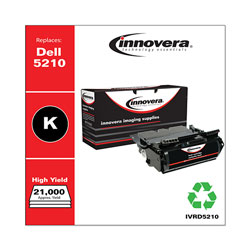 Innovera Remanufactured Black Toner Cartridge, Replacement for Dell 5210 (341-2915), 20,000 Page-Yield