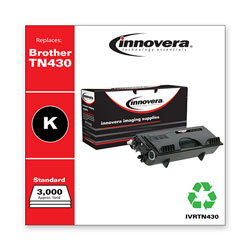 Innovera Remanufactured Black Toner Cartridge, Replacement for Brother TN430, 3,000 Page-Yield
