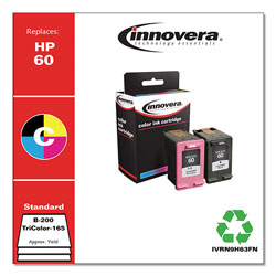 Innovera Remanufactured Black/Tri-Color Ink, Replacement for HP 60 (N9H63FN), 200/165 Page-Yield
