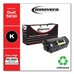 Innovera Remanufactured Black X HighYld Toner, Replacement f/Dell S5830 (54J44; 593-BBYT; 593-BBYU; 8XTXR; R1YCD; X2FN6), 45,000 Pages
