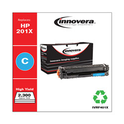Innovera Remanufactured Cyan High-Yield Toner Cartridge, Replacement for HP 201X (CF401X), 2,300 Page-Yield