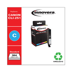 Innovera Remanufactured Cyan Ink, Replacement For Canon CLI-251 (6514B001), 304 Page Yield