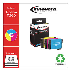 Innovera Remanufactured Cyan/Magenta/Yellow Ink, Replacement for Epson T200 (T200520), 165 Page-Yield