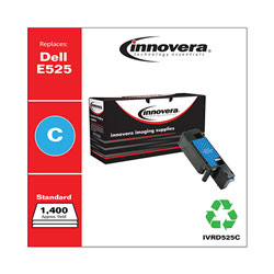 Innovera Remanufactured Cyan Toner Cartridge, Replacement for Dell E525 (593-BBJU; H5WFX; VR3NV), 1,400 Page-Yield