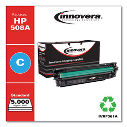 Innovera Remanufactured Cyan Toner Cartridge, Replacement for HP 508A (CF361A), 5,000 Page-Yield