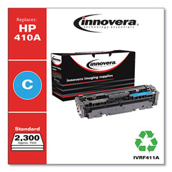 Innovera Remanufactured Cyan Toner Cartridge, Replacement for HP 410A (CF411A), 2,300 Page-Yield