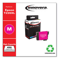 Innovera Remanufactured Magenta High-Yield Ink, Replacement for Epson T220XL (T220XL320), 450 Page-Yield
