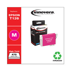 Innovera Remanufactured Magenta Ink, Replacement For Epson 126 (T126320), 470 Page Yield