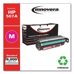 Innovera Remanufactured Magenta Toner Cartridge, Replacement for HP 507A (CE403A), 6,000 Page-Yield