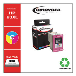Innovera Remanufactured Tri-Color High-Yield Ink, Replacement For HP 63XL (F6U63AN), 330 Page Yield