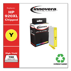 Innovera Remanufactured Yellow High-Yield Ink, Replacement For HP 920XL (CD974AN), 700 Page Yield