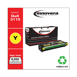 Innovera Remanufactured Yellow High-Yield Toner Cartridge, Replacement for Dell 3115 (310-8401), 8,000 Page-Yield