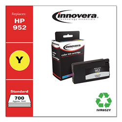 Innovera Remanufactured Yellow Ink, Replacement For HP 952 (L0S55AN), 700 Page Yield