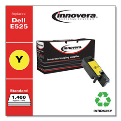 Innovera Remanufactured Yellow Toner Cartridge, Replacement for Dell E525 3581G; 593-BBJW; MWR7R), 1,400 Page-Yield