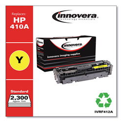 Innovera Remanufactured Yellow Toner Cartridge, Replacement for HP 410A (CF412A), 2,300 Page-Yield