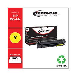 Innovera Remanufactured Yellow Toner Cartridge, Replacement for HP 204A (CF512A), 900 Page-Yield