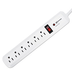 Innovera Surge Protector, 6 Outlets, 4 ft Cord, 540 Joules, White