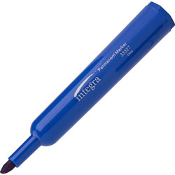 Integra Permanent Marker, with Pocket Clip, Chisel Tip, Blue
