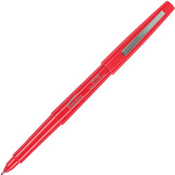 Integra Resin Tip Pen, Med Pt, Red Barrel/RD Ink