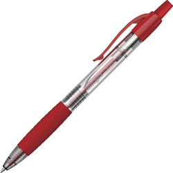 Integra Retractable 0.7mm Gel Pen, Medium Pen Point, 0.7 mm Pen Point Size, Retractable, Red Gel-based Ink, Red Barrel, 12/Dozen