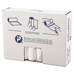 InteplastPitt High-Density Commercial Can Liners Value Pack, 33 gal, 11 microns, 33 in x 39 in, Clear, 500/Carton