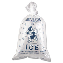 InteplastPitt Ice Bags, 1.5 mil, 12 in x 21 in, Clear, 1,000/Carton