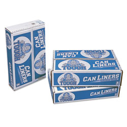 InteplastPitt Linear Low Density Can Liners, 60 gal, 0.75 mil, 38 in x 58 in, White, 100/Carton