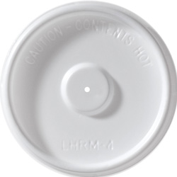 International Paper Flat White Vented Hot Cup Lid, 4 oz. (LHRM-4)