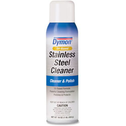 ITW Dymon Stainless Steel Cleaner, Aerosol, 20 oz, NTL/Blue/Gray