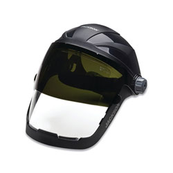 Jackson Safety® QUAD 500™ Series Premium Multi-Purpose Face Shields with Headgear, AF/Clear, Shade 5 IR, 9 in H x 12-1/4 in L