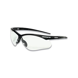 Jackson Safety® SG Series Safety Glasses, Clear, Polycarbonate, Hard Coat Lens, Black
