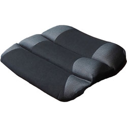 Kantek Memory Foam Seat Cushion - Memory Foam, Fabric, Rubber - Ergonomic Design, Comfortable, Washable, Easy to Clean - Black, Gray - 1Each
