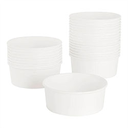 Karat® Food Bucket, 32 oz, 6.5 in Dia x 2.4 inh, White, Paper, 360/Carton