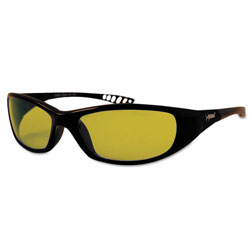 Jackson Safety® V40 HellRaiser Safety Glasses, Black Frame, Amber Lens