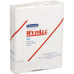 WypAll® X50 Cloths, 1/4 Fold, 12.5 x 10, White, 26/Pack, 32 Packs/Carton