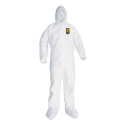 KleenGuard* A35 Coveralls, Hooded, 2X-Large, White, 25/Carton