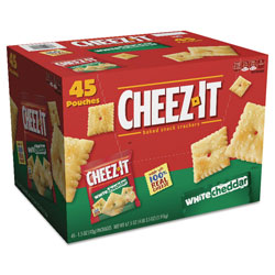 Keebler Cheez-it Crackers, 1.5 oz Bag, White Cheddar, 45/Carton