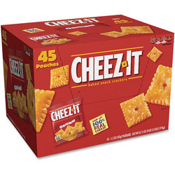 Keebler Cheez-It Snack Crackers, 3oz. Bags, 45/CT, Red