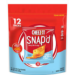 Keebler Snap'd Cheddar Sour Cream & Onion Crackers - Cheddar Sour Cream, Onion - 0.75 oz - 12 / Box