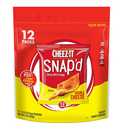 Keebler Snap'd Double Cheese Crackers - Cheese - 0.75 oz - 12 / Box