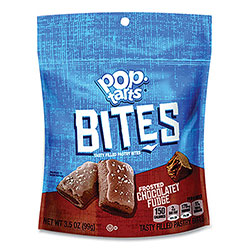 Kellogg's Pop Tarts Bites, Frosted Chocolatey Fudge, 3.5 oz Bag, 6/Carton