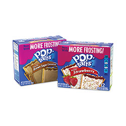Kellogg's Pop Tarts, Brown Sugar Cinnamon/Strawberry, 2 Tarts/Pouch, 12 Pouches/Pack, 2 Packs/Box