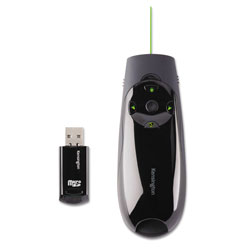 Kensington Presenter Expert Wireless Cursor Control with Green Laser, 150 ft. Range, Black