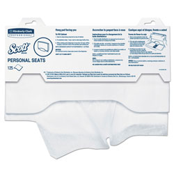 Kimberly-Clark Personal Seats Sanitary Toilet Seat Covers, 15 in x 18 in, 125/Pack