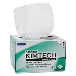 Kimtech™ Kimwipes, Delicate Task Wipers, 1-Ply, 4 2/5 x 8 2/5, 280/Box,16800/Ct (34155KIM)