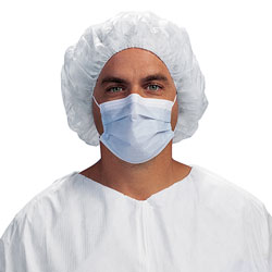Kimtech™ M5 Pleat Style Face Mask With Earloops, Regular, Blue, 50/Bag, 10 Bags/Carton