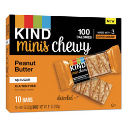 Kind Minis Chewy, Peanut Butter, 0.81 oz 10/Pack